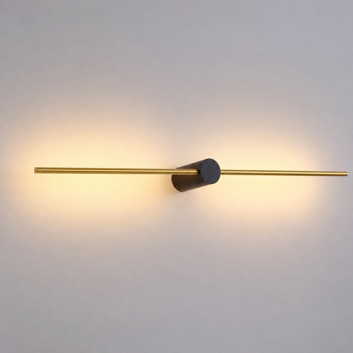 Настінний світильник золотий з чорним кріпленням L-91 cm Led 10W Gold Pipe Line 260728-100008405