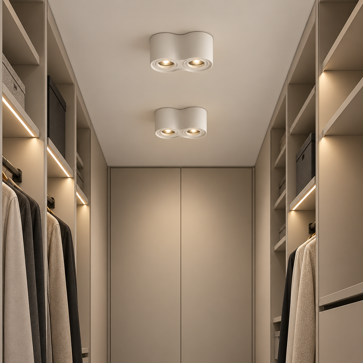 Точковий світильник білий подвійний H-12,5 cm GU10x2 White Duo Tubeo 260940-100008789