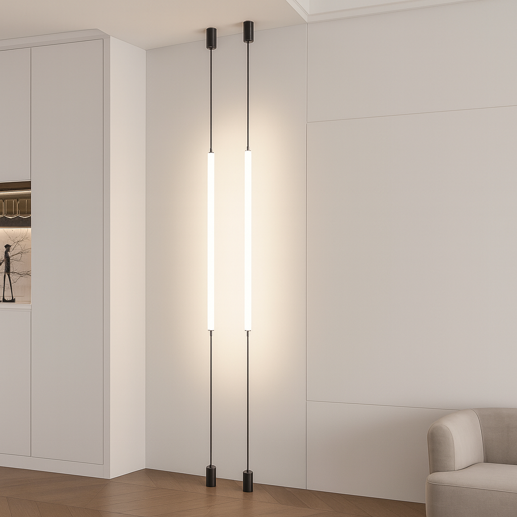 Торшер чорний лінійний з утяженням H-100 cm Led 6W Black Slim line 250858-100005816