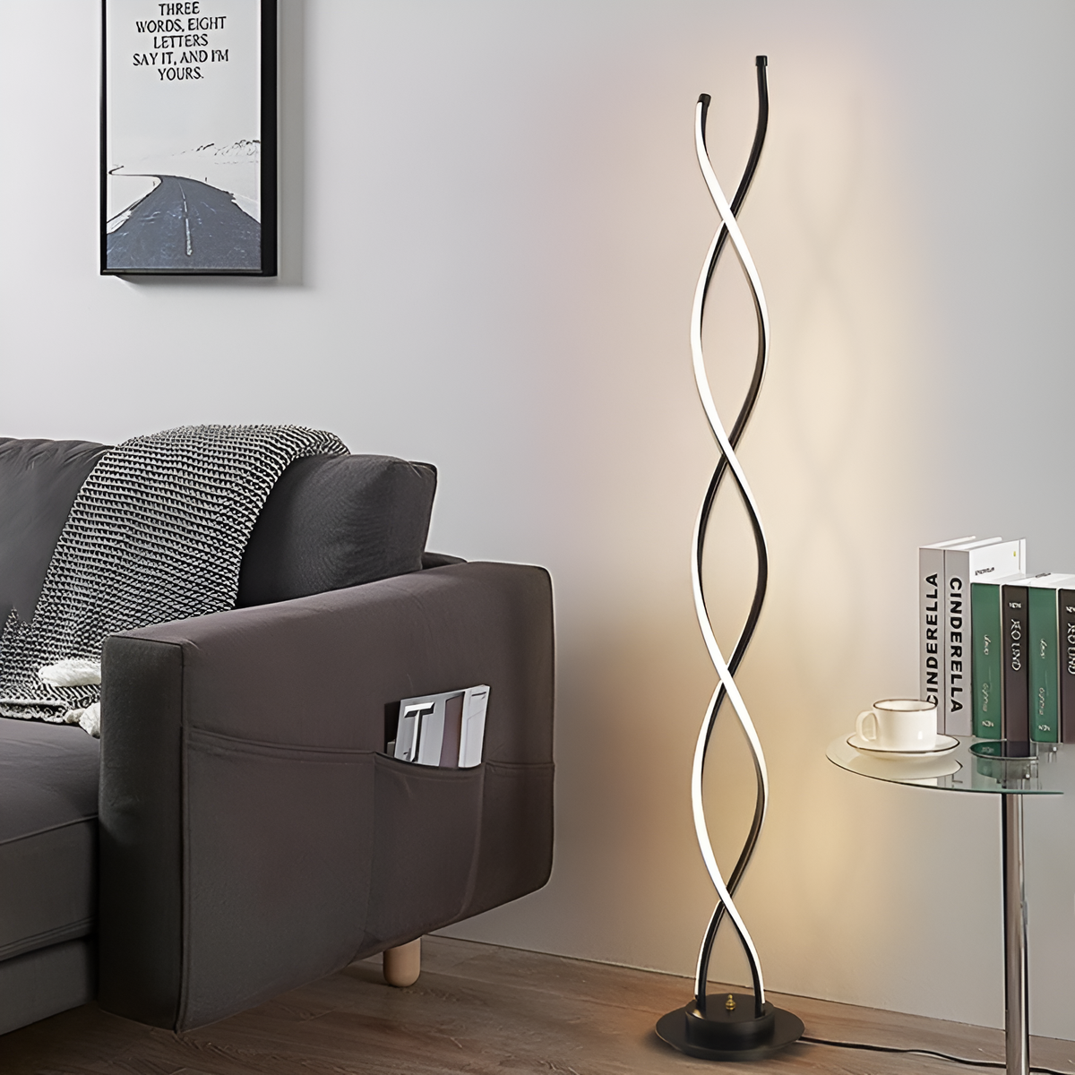 Напольний торшер Spiral 76W H-142cm Black 250458-100004636