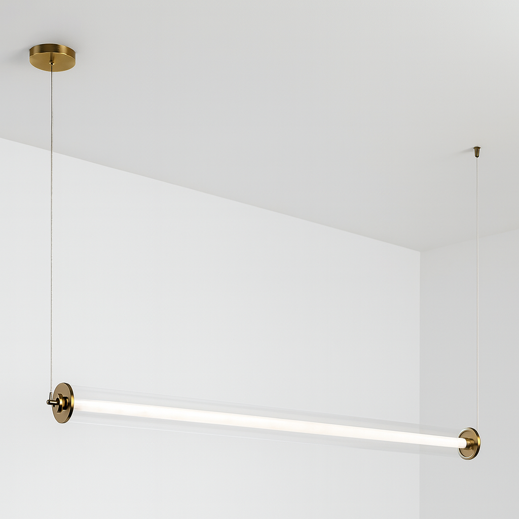 Люстра підвісна золота видовжена L-100 cm Led 14W Gold Luxe Line 250931-100006166