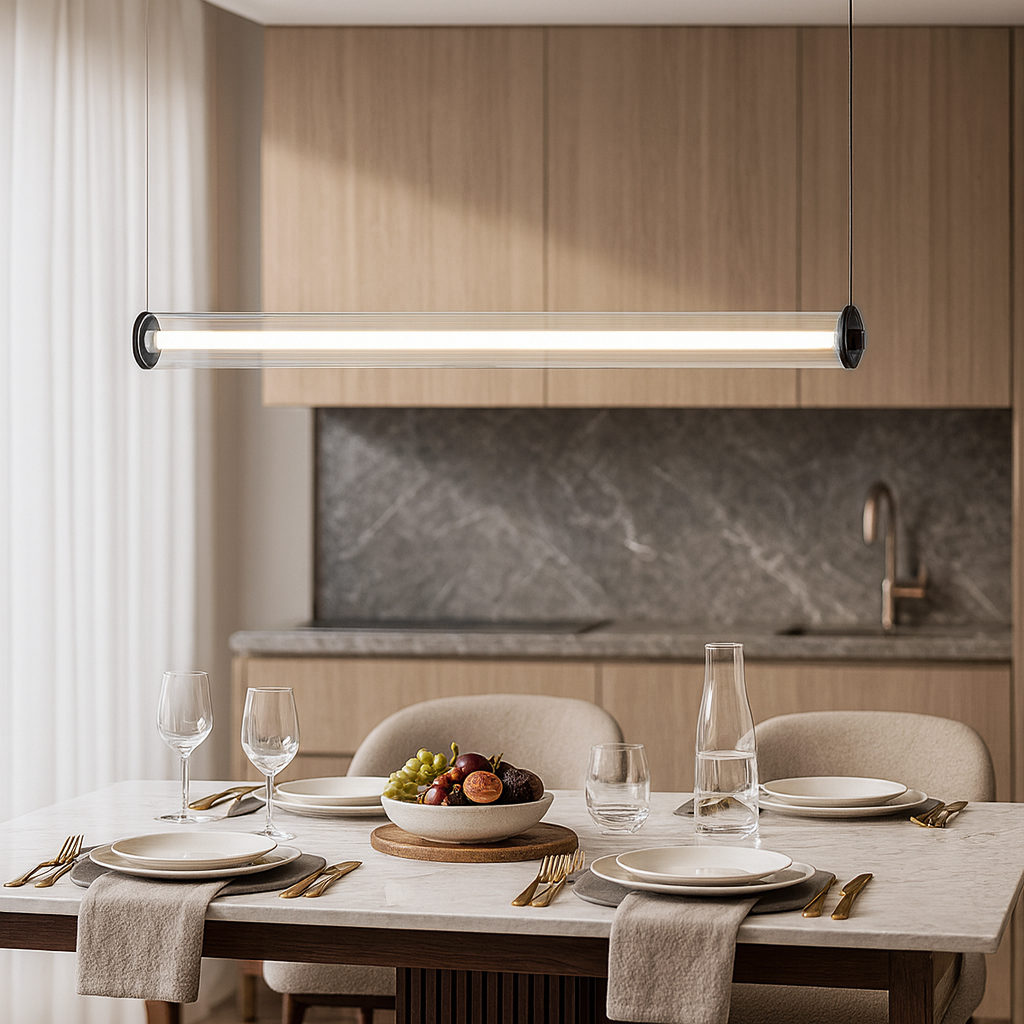 Люстра підвісна чорна видовжена L-100 cm Led 14W Black Luxe Line 250931-100006167