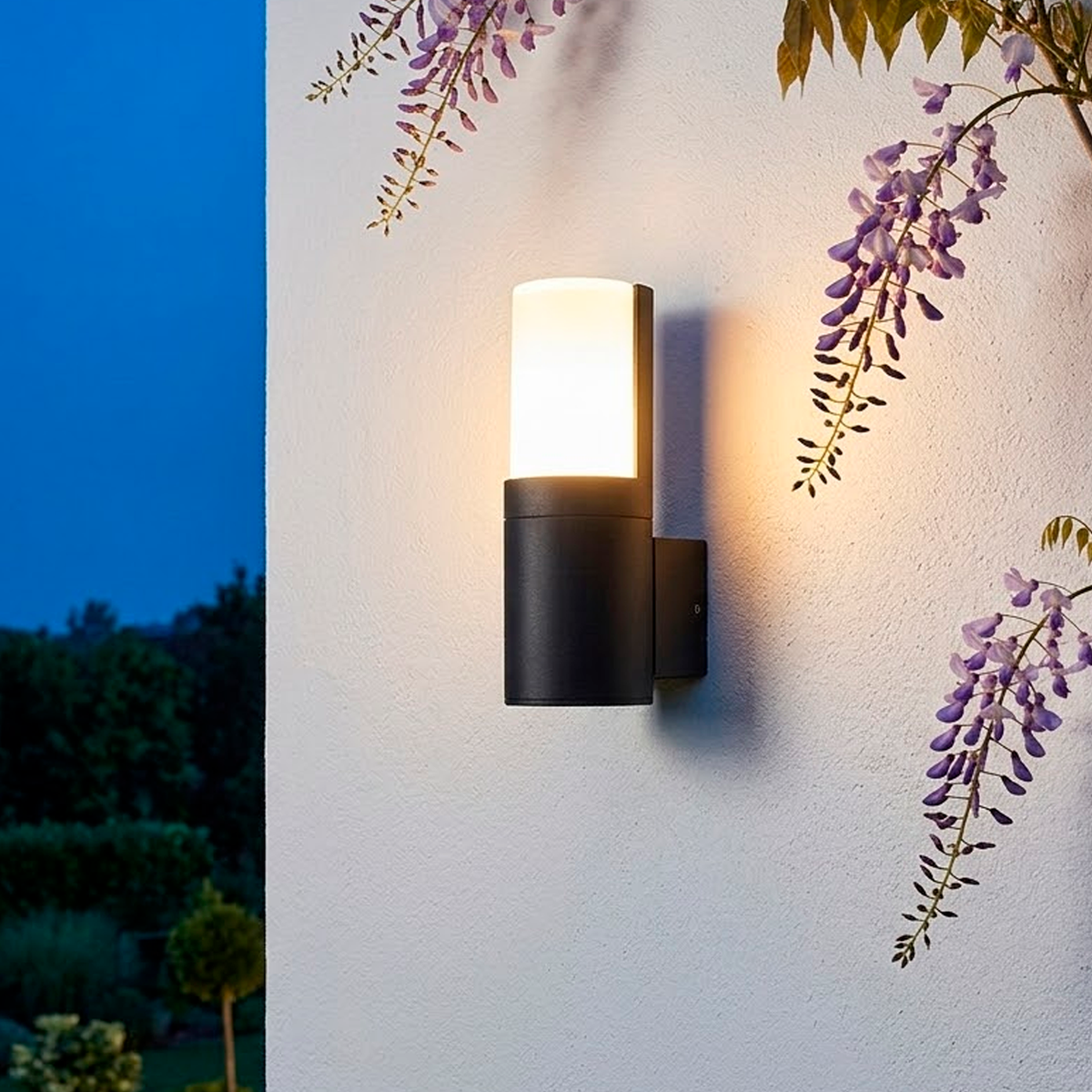 Настінний чорний вуличний поворотний світильник H-19,5 cm Led 6W IP54 3000K Black + White Mona 260619-100008214