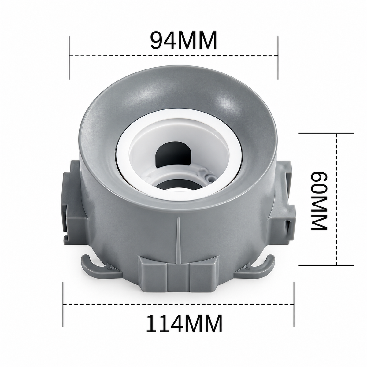 Cвітильник точковий врізний сірий для натяжних стель H - 6 cm D - 9,4 cm GU10 Grey Spoter Soft 261028-100009092