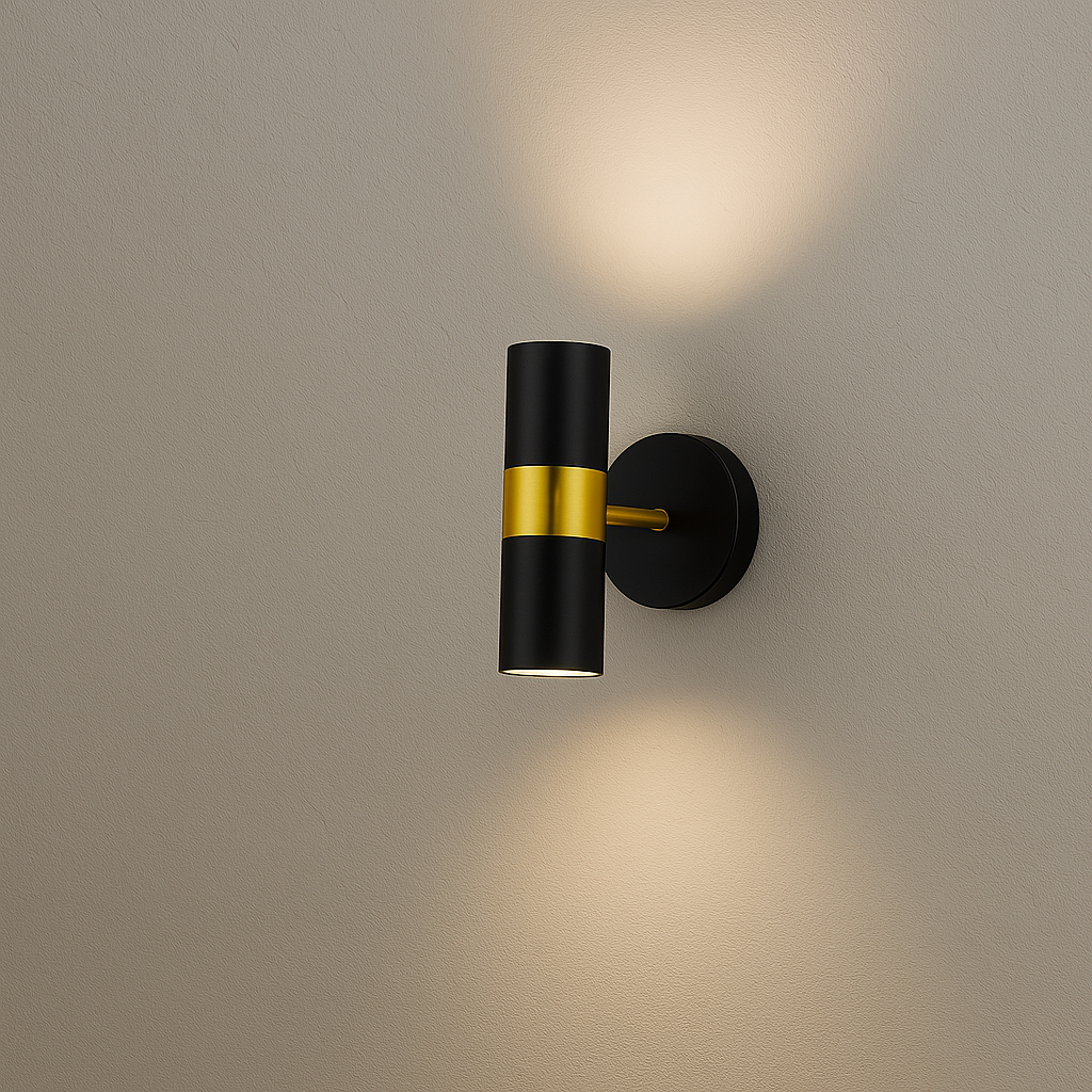 Бра поворотне чорне з 2 променями світла H-20 cm Led 10W 4000K Black + Gold Spot L 241022-100003859