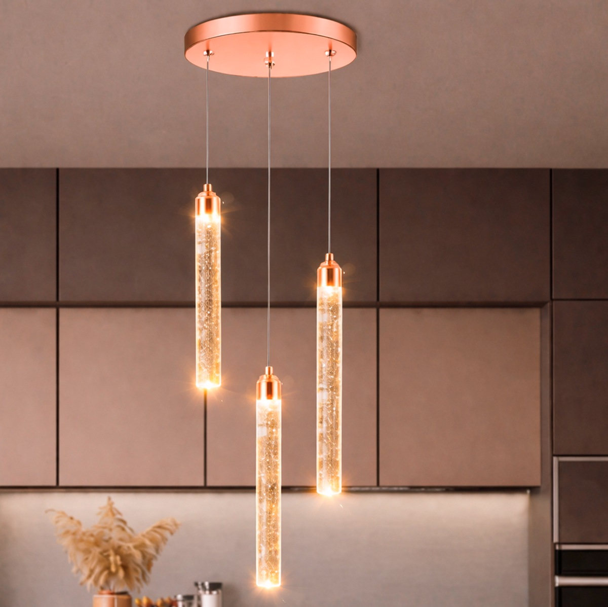 Каскадна люстра міні золота Led 15W 4000K Rose Gold Cascade Imitation Bubbles 260222-100007372