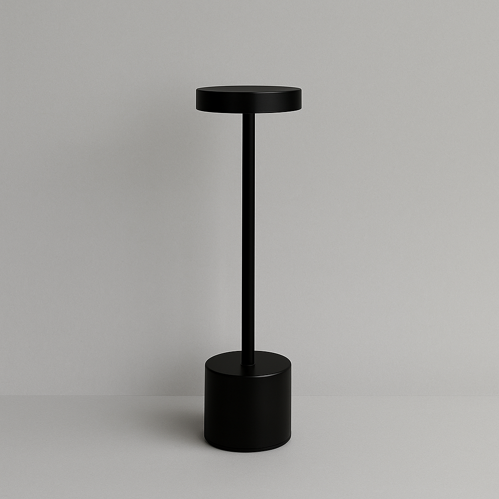 Настільна лампа чорна акумуляторна H-34 cm Led 3.5W 3000K-6000K Black Hermes 251188-100006554