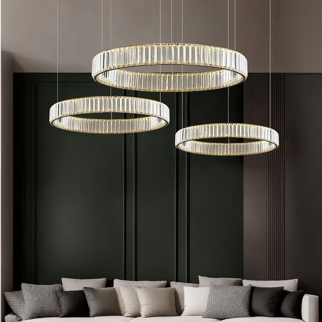 Підвісний світильник Brass ring luxury 30-50-70 Led 103W 3000K-6000K Gold 250235-100004202