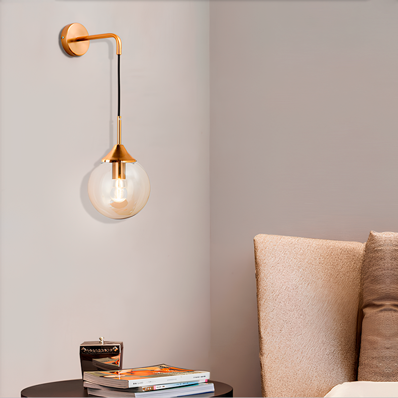 Настінний світильник Bollo pendant D-15 см E27 Gold + Clear 250431-100004306