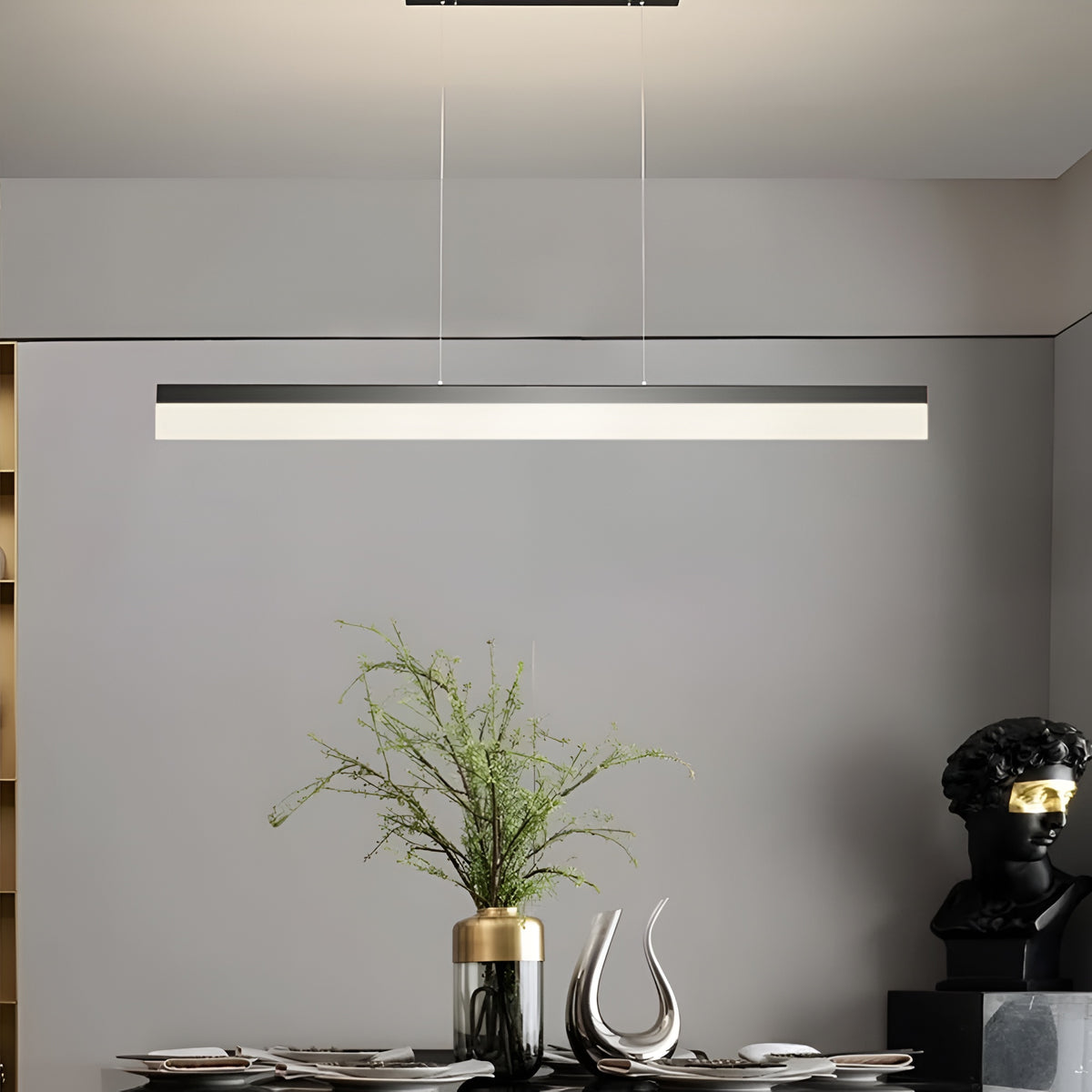 Підвісна люстра чорна L-120 cm Led 14W 4000K Black Line 250918-100005892