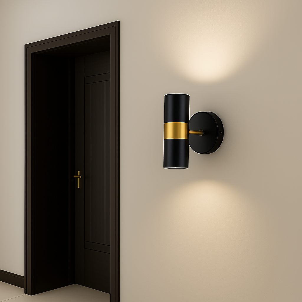 Бра поворотне чорне з 2 променями світла H-20 cm Led 10W 4000K Black + Gold Spot L 241022-100003859