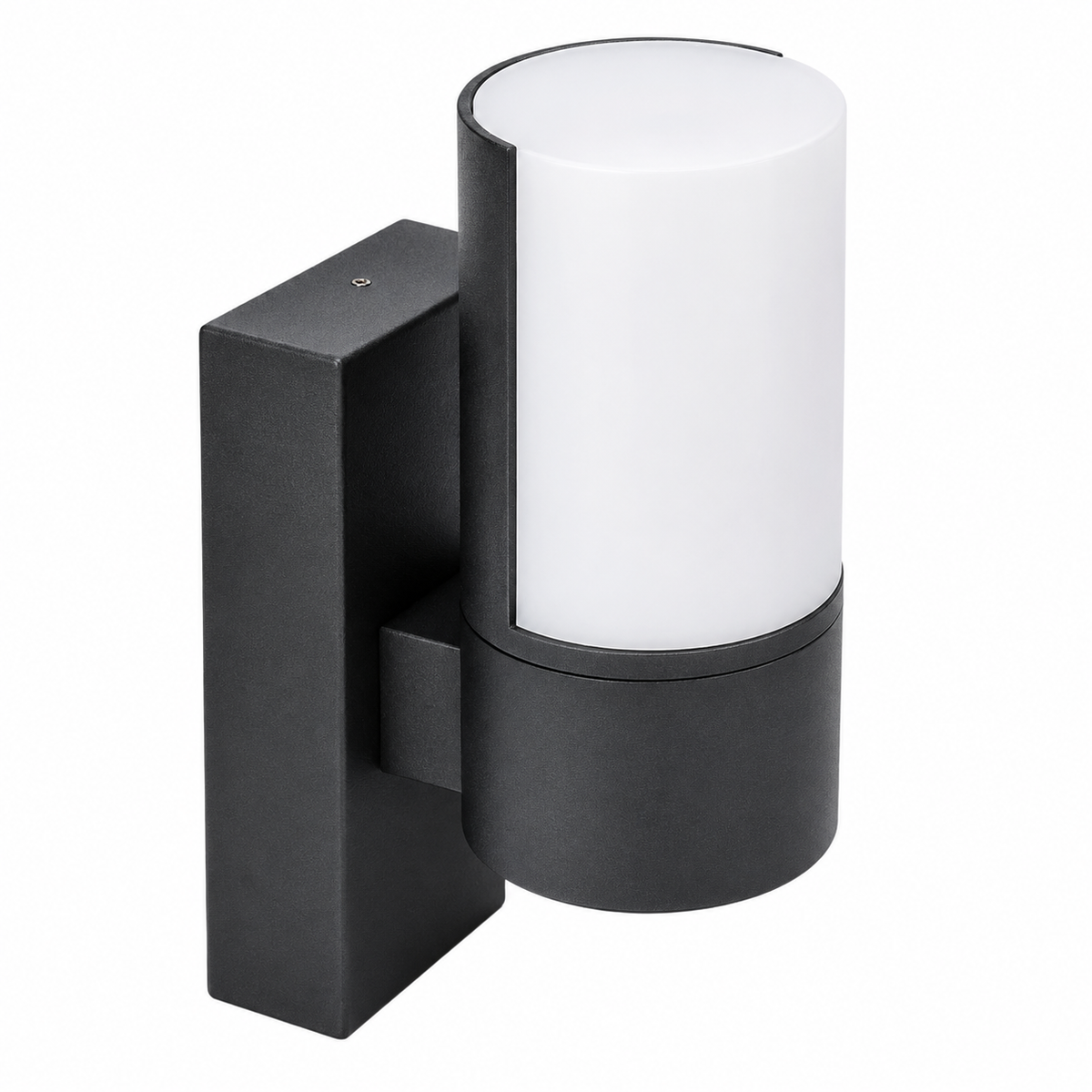 Настінний чорний вуличний поворотний світильник H-19,5 cm Led 6W IP54 3000K Black + White Mona 260619-100008214