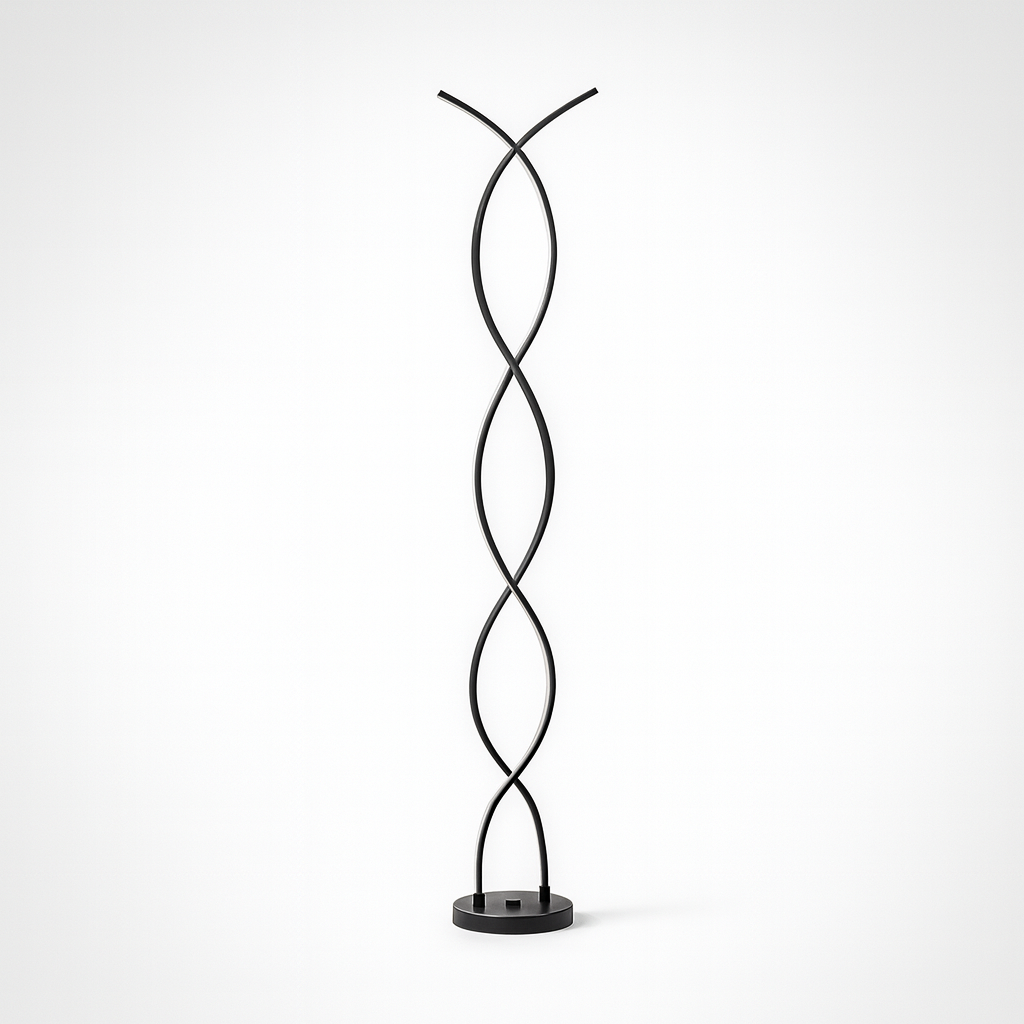 Торшер чорний світлодіодний H-145 cm Led 64W Black Spiral 251249-100006863