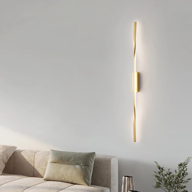 Світильник настінний Line and wave Gold 4000K L-80cm Led 7W / L-100cm Led 10W 240518-100003340