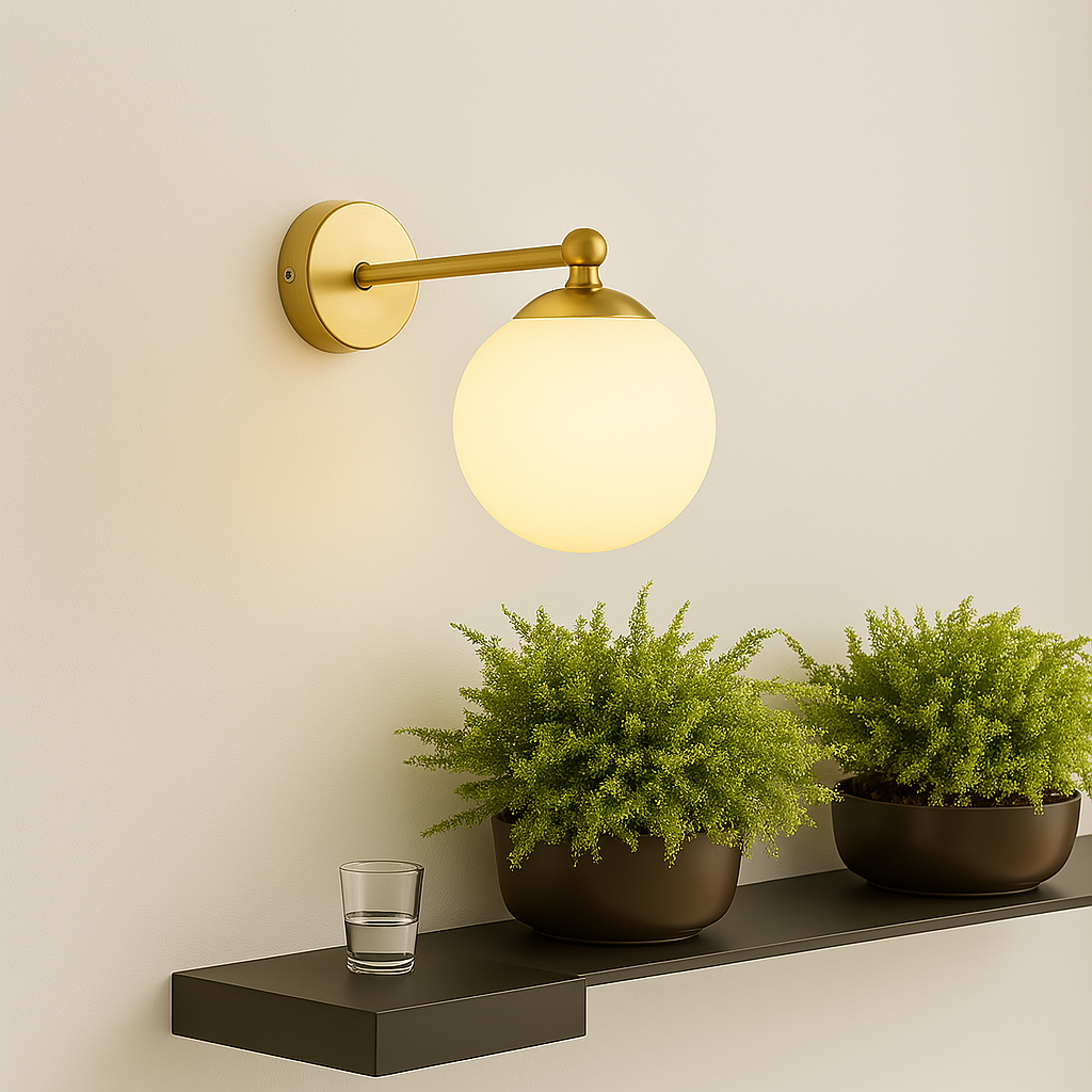 Настінний світильник Bollo E27 Gold + White 250431-100004323