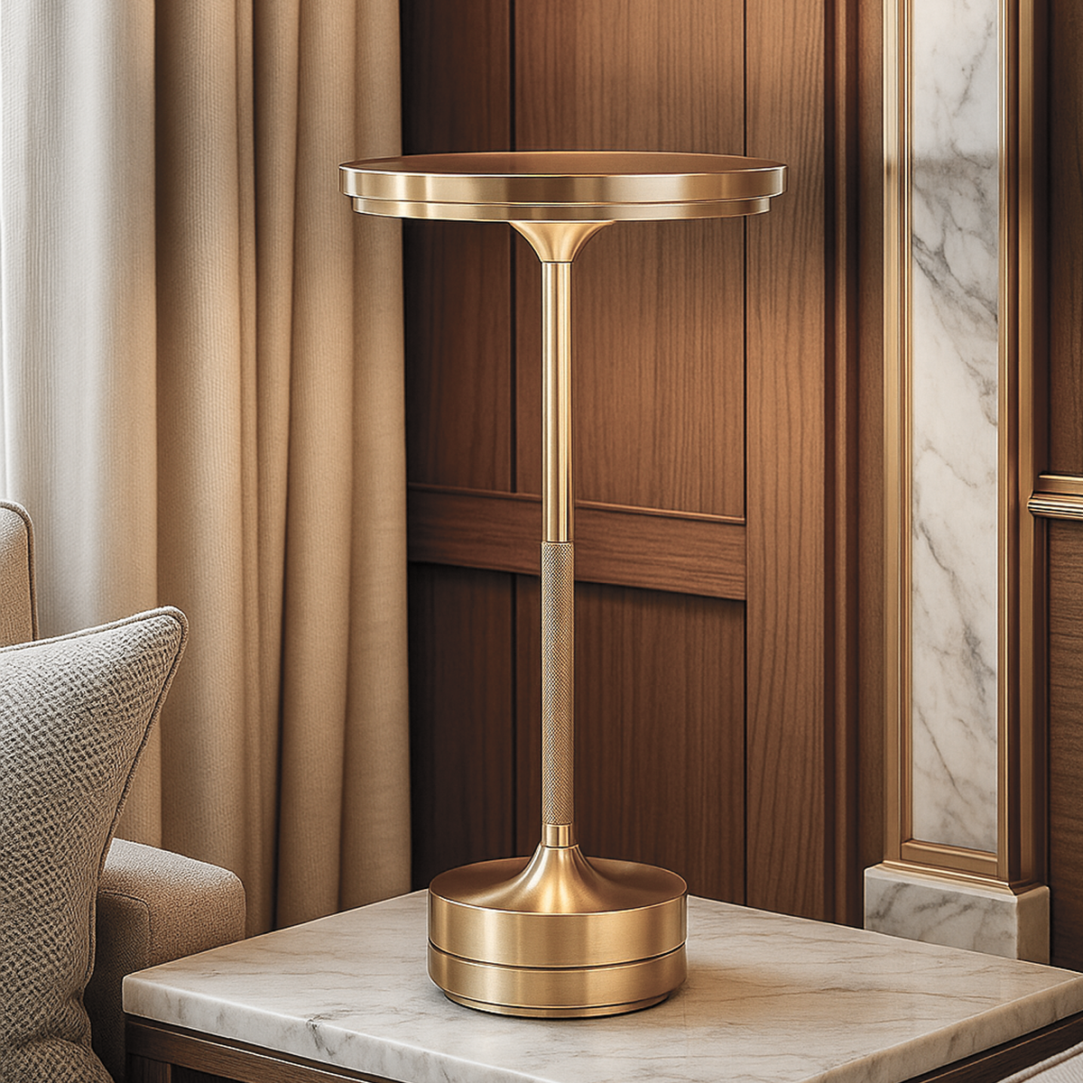 Настільна лампа золота акумуляторна H-28 cm Led 10W Gold Clin 251188-100006558