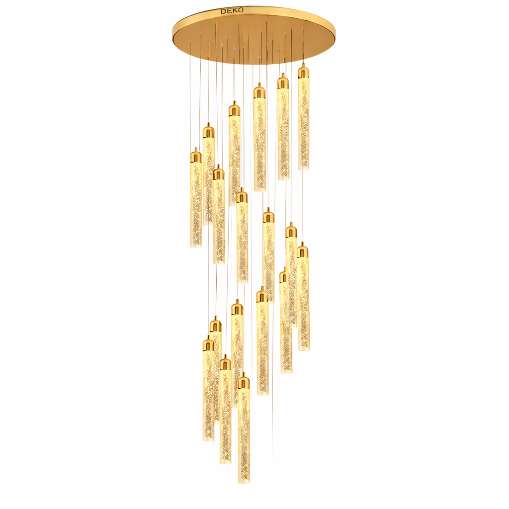 Каскадна люстра золота D-20 cm Led 90W 4000K Rose Gold Cascade Imitation Bubbles 260222-100007368