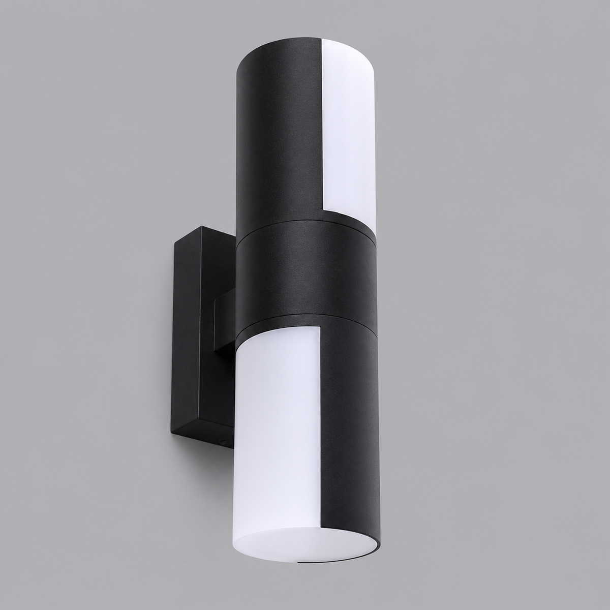 Настінний чорний вуличний поворотний світильник H-24,8 cm Led 12W IP54 3000K Black + White Rose 260619-100008216