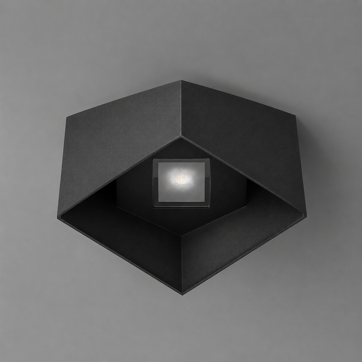 Настінний чорний вуличний світильник L-17 cm Led 10W IP54 3000K Black Lola 260619-100008307