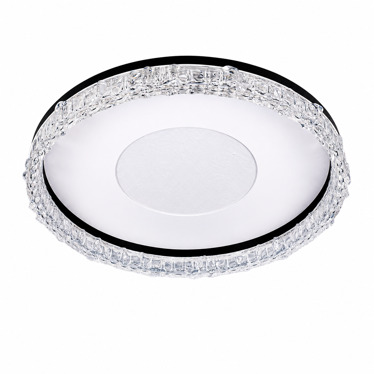 Стельова люстра чорна з акриловим плафоном D - 49 cm H - 8 cm Led 50W Black Crystal Circle 260531-100007971