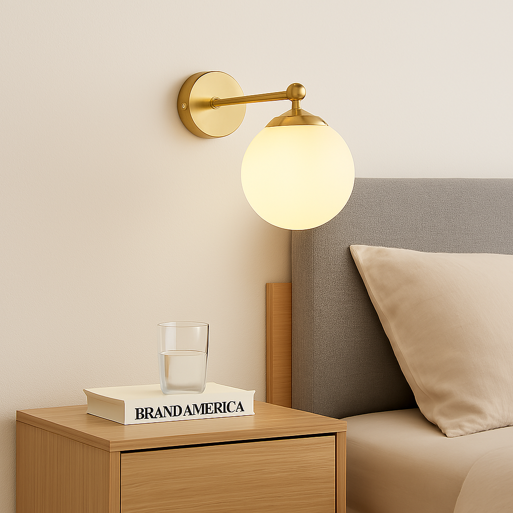 Настінний світильник Bollo E27 Gold + White 250431-100004323