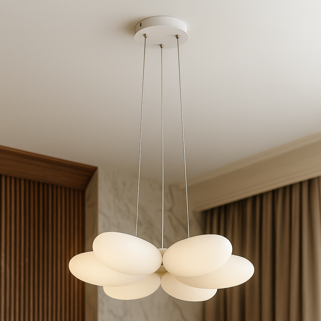 Люстра біла підвісна світлодіодна D-53 cm Led 80W White Bubble Flower 251031-100006213