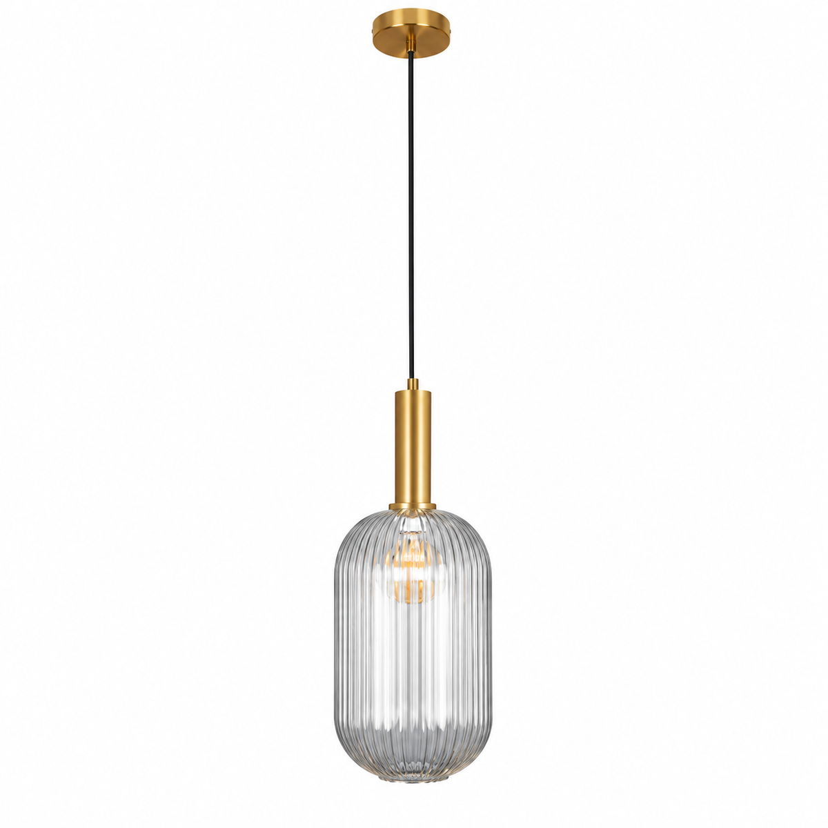 Світильник підвісний бронзовий D-20 cm H-49 cm E27 Clear glass Garden lamp 260931-100008801