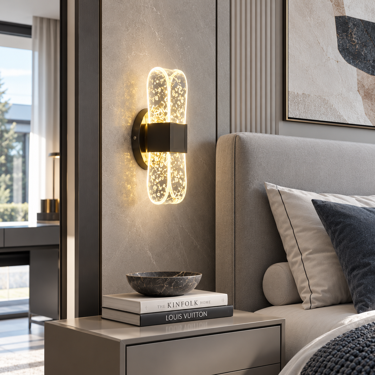 Настінний світильник золотий з декоративними вкрапленнями H-20 cm Лед Led Gold Jellyfish 250735-100005419