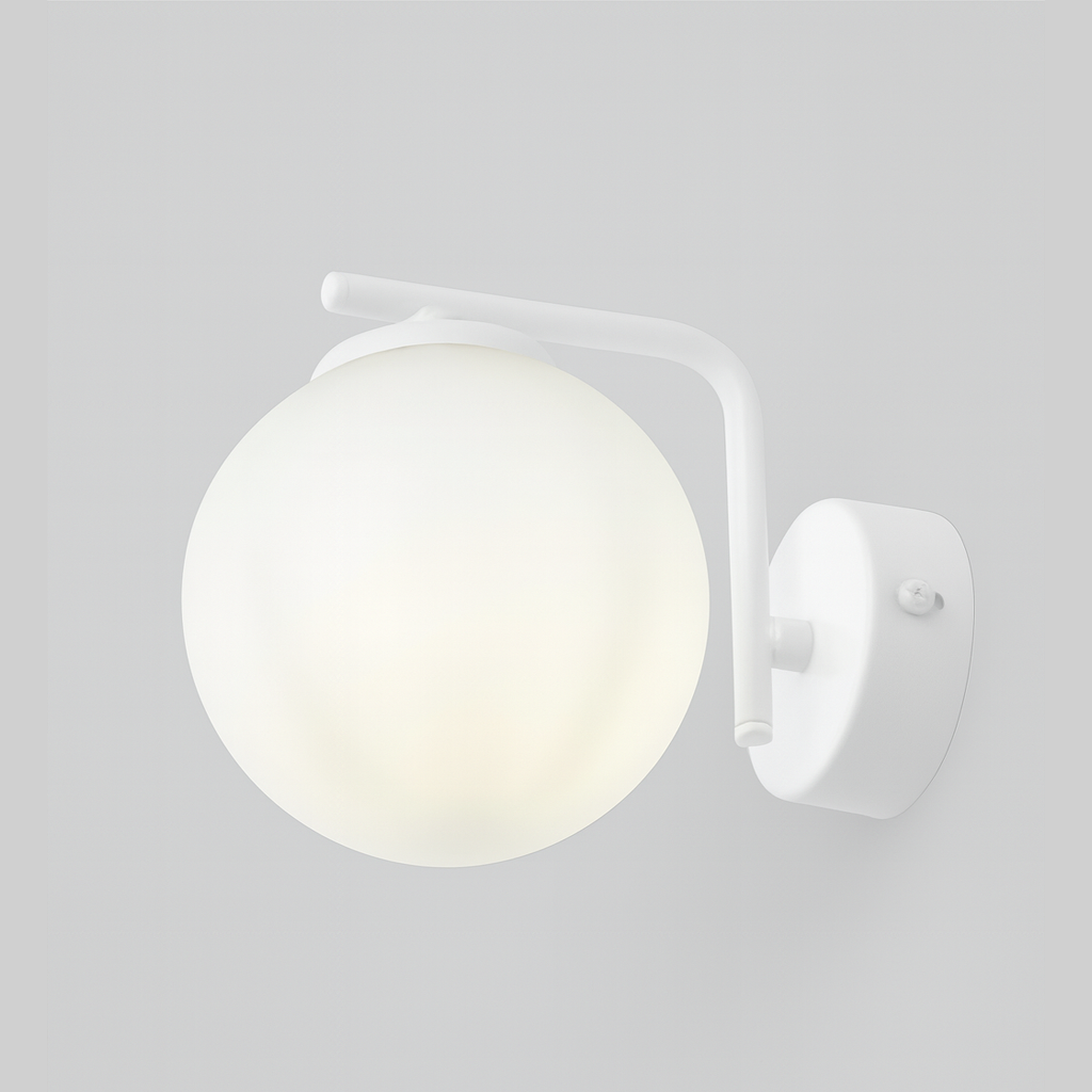 Настінний світильник білий H-16 cm E14 White Faro Bollo 250863-100005857