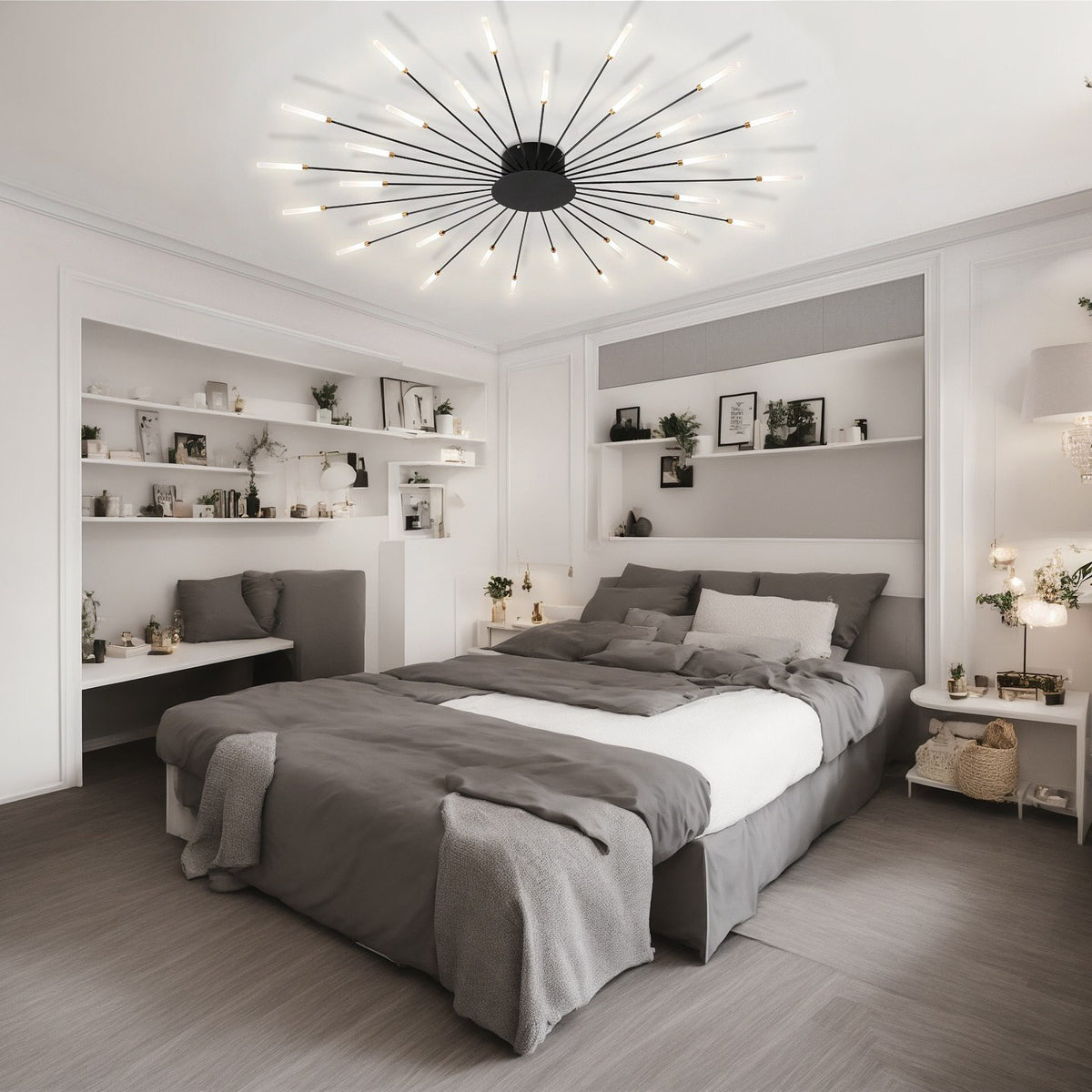 Стельовий світильник Fan 30 D-116 Led 22W 3000K 4000K 6000K Black + Gold 250118-100004079