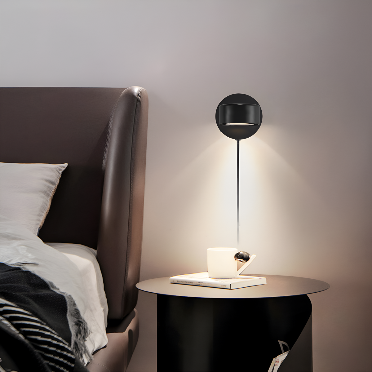 Настінний світильник з вимикачем Clyde H-10cm 5W LED Black 250509-100004979