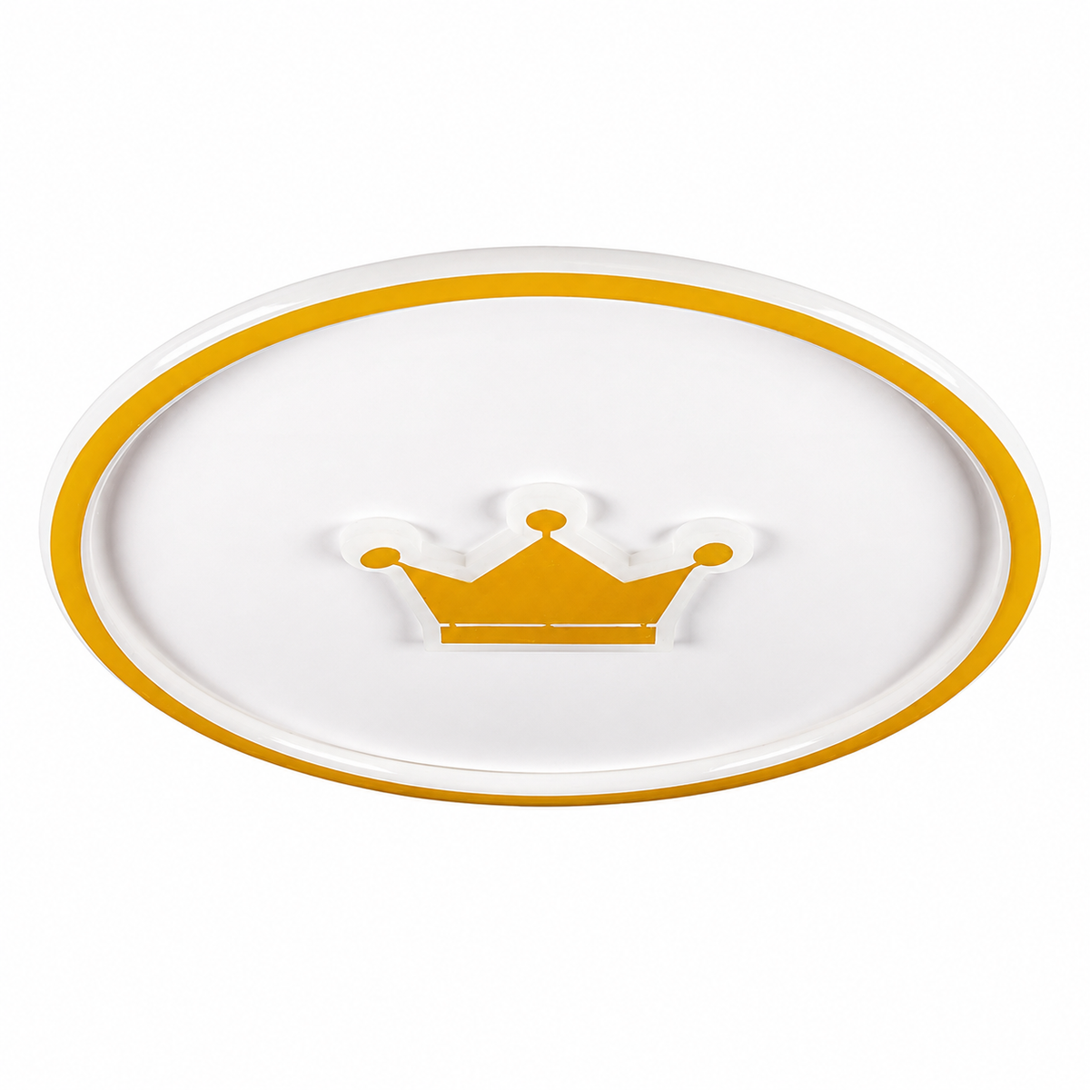 Стельова люстра біла з золотим декором D - 50 cm H - 5 cm Led 60W White Circle Deco 260531-100007964