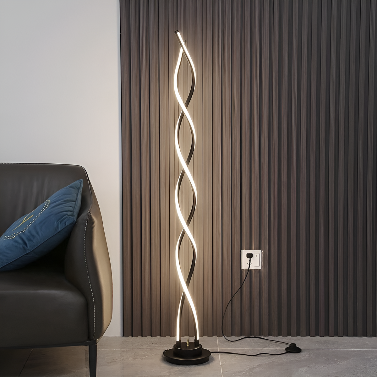Напольний торшер Spiral 76W H-142cm Black 250458-100004636