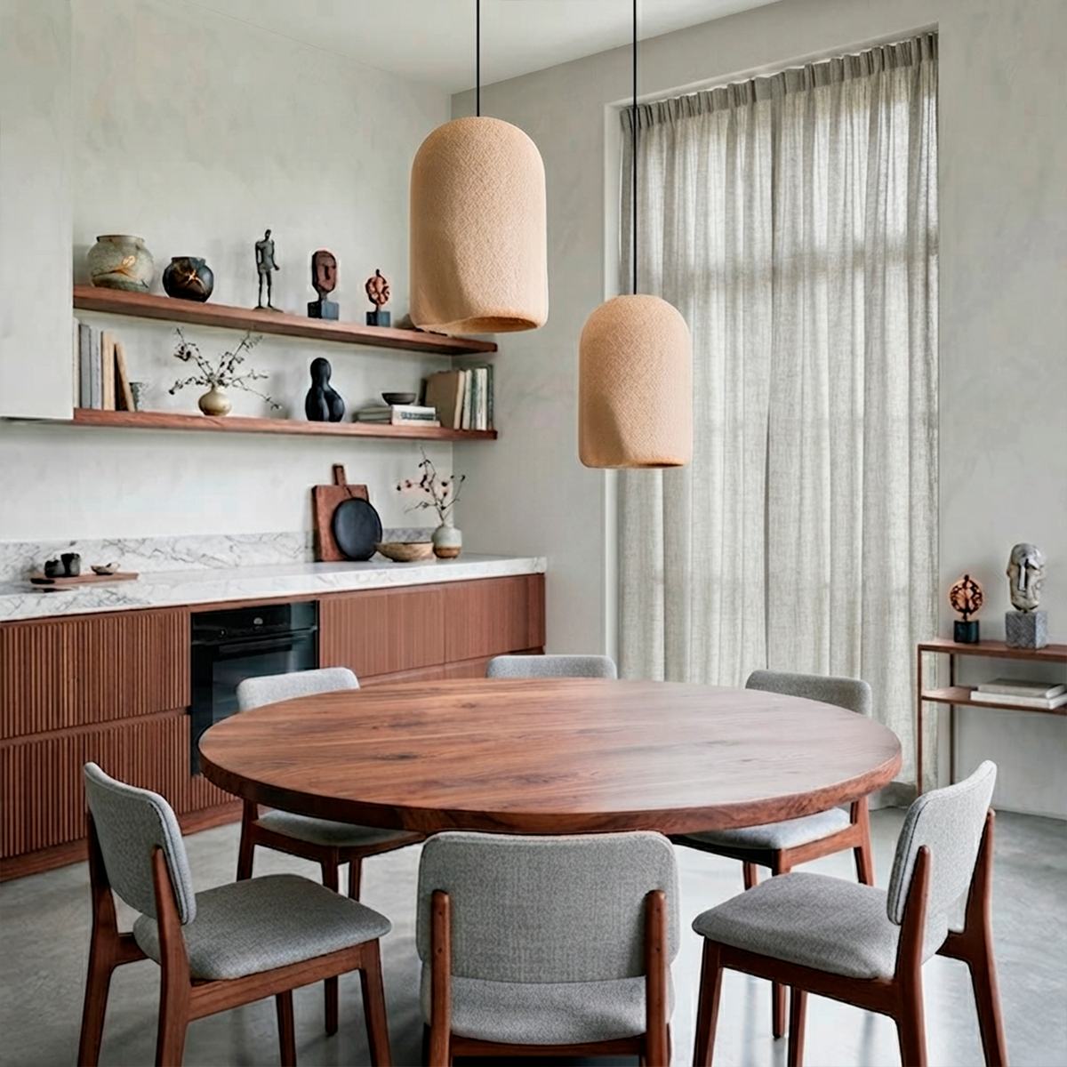 Світильник підвісний бежевий H - 50 cm D - 30 cm E27 Beige Wabi Sabi 260431-100007871