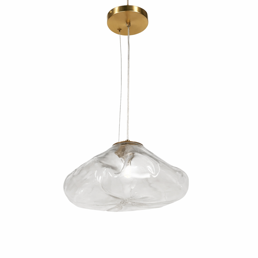 Підвісні світильники скляні D-20/ 25/ 30 cm G9 Clear+Gold Dumpling 260118-100007047
