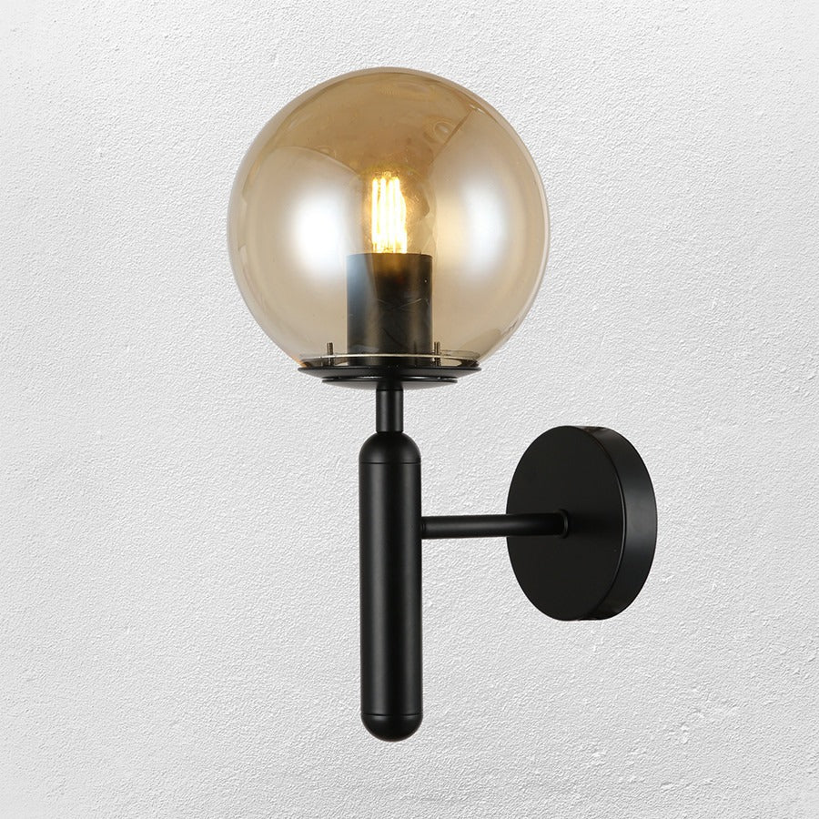 Світильник настінний Faro Bollo Black+Amber D-15 см E27 240931-100003697