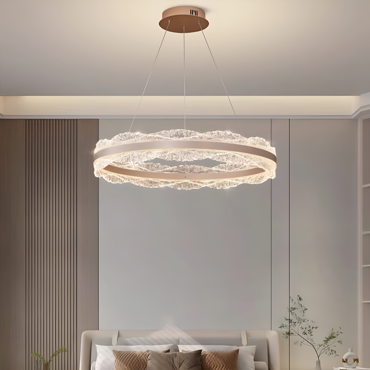 Люстра Ice Wave Circle Gold D-60cm / D-80cm 250622-100005035