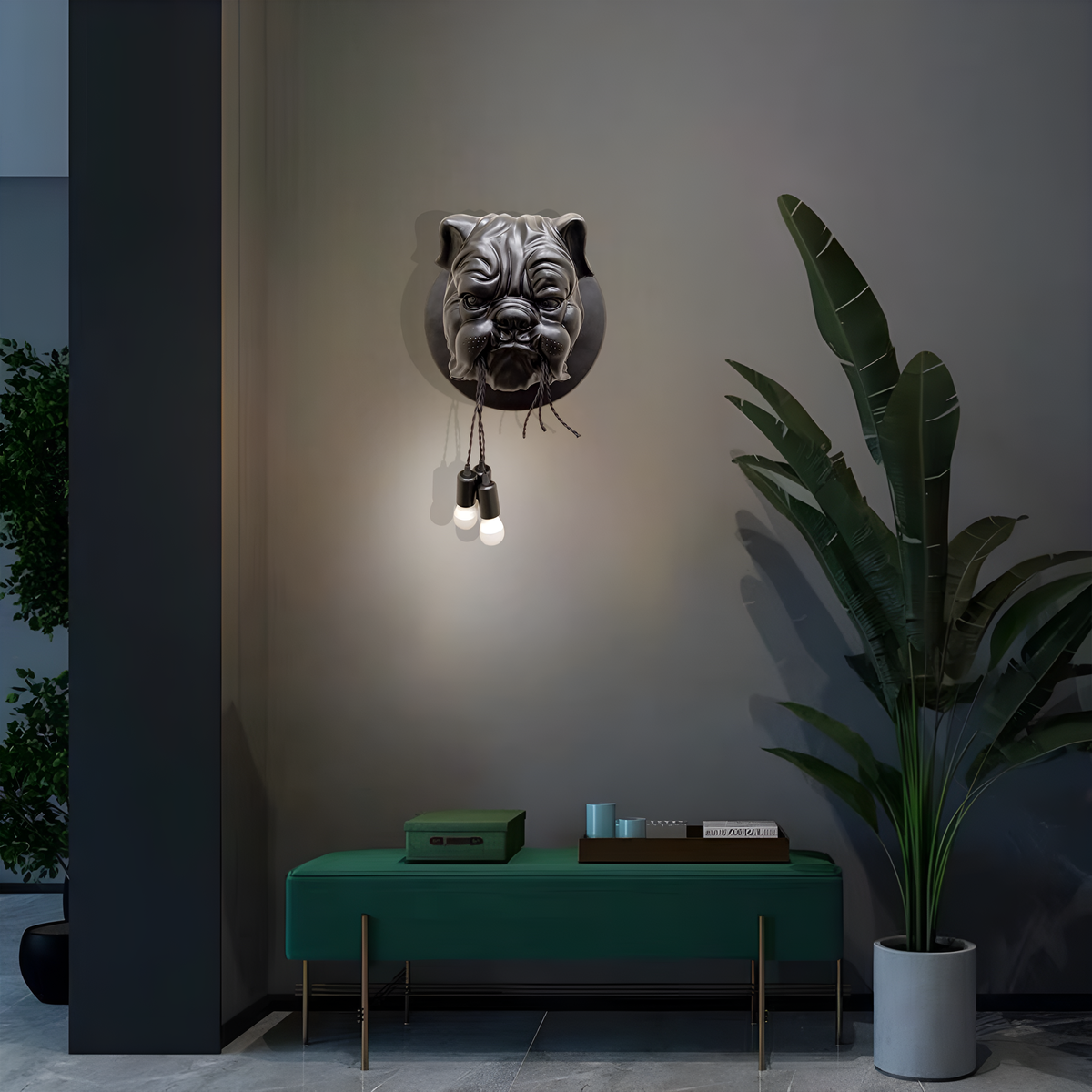 Бра Bulldog lamp D-40 см Black / White 240158-100002987