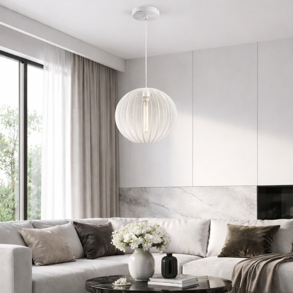 Світильник підвісний білий D-40 cm E27 Lightness Ball White 260140-100007226