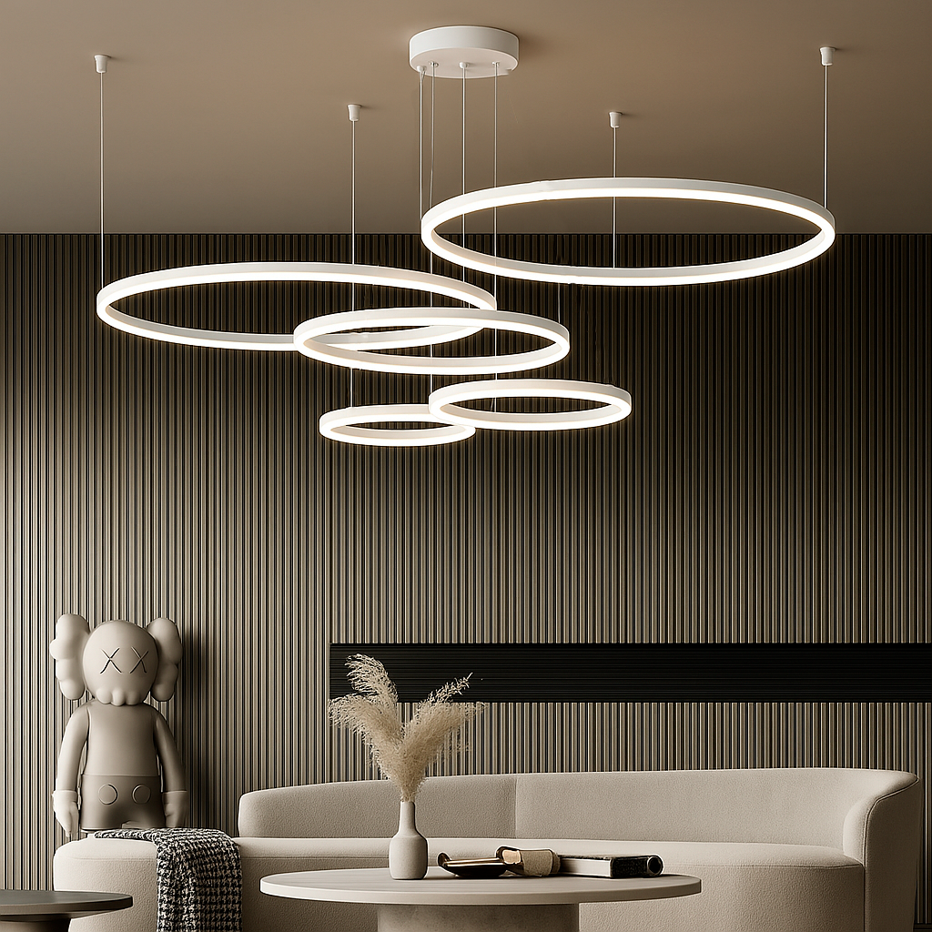 Підвісні люстри з пультом Kukho Circle 30+40+50+60+80 cm Gold / Black / Silver / White 3000K-6000K 240219-100003028