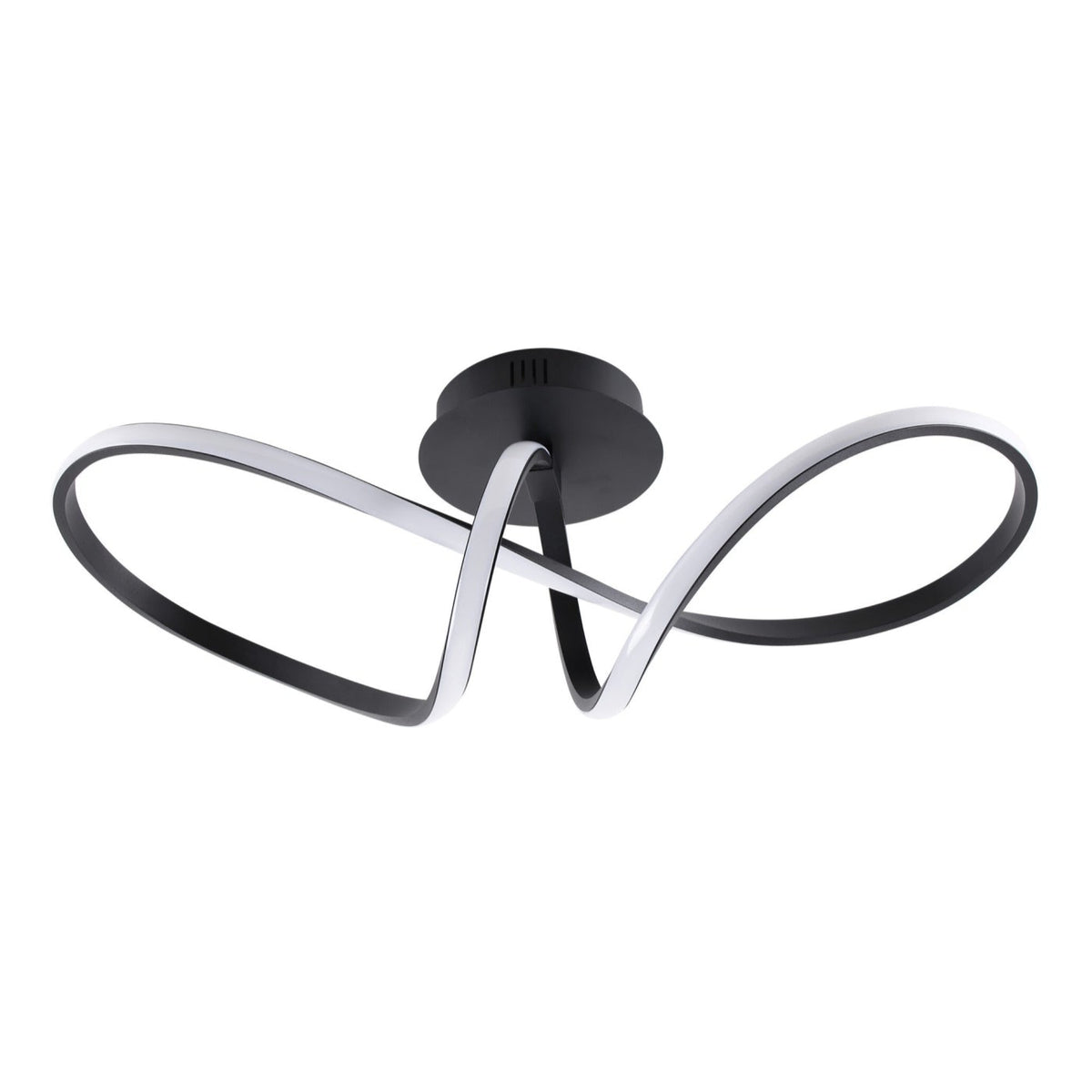 Стельва люстра чорна хвиляста H-23 cm W-61 cm Led 33W 4000K Black Wave 250940-100006079