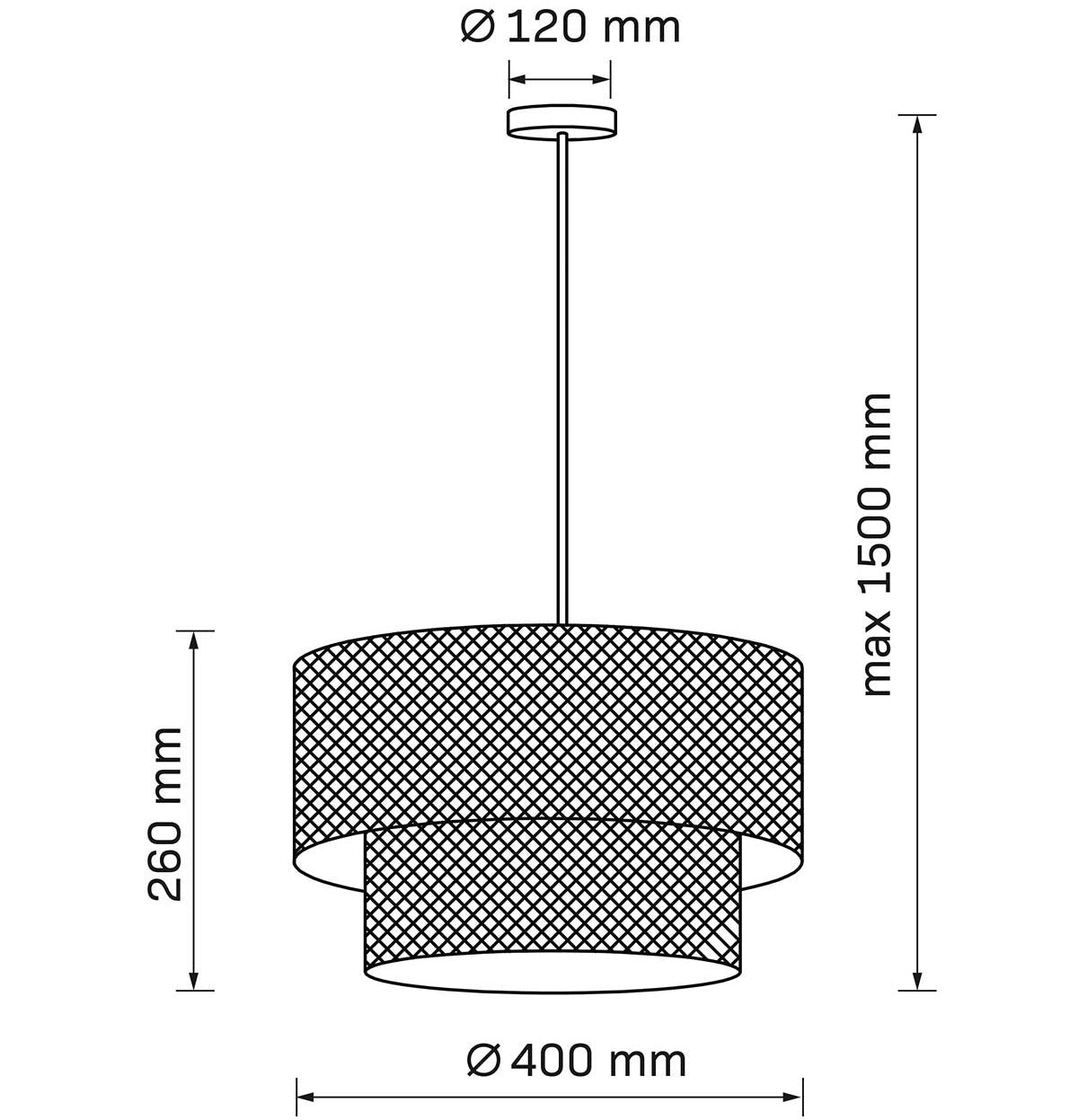Підвісна люстра D-40 cm E27 Earthlight 260140-100007077