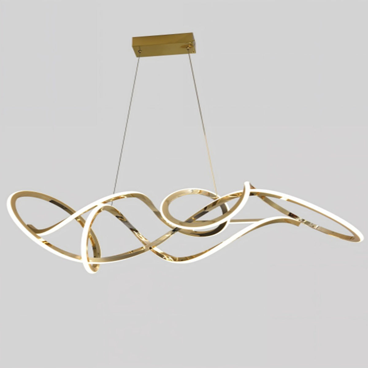 Підвісний світильник L-100 cm led 66W Gold Quasar wave 250122-100004037