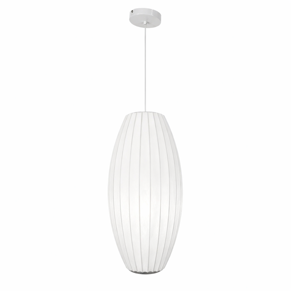 Світильник білий підвісний D-19 cm / 28 cm E27 White Lightness Oval 260218-100007464