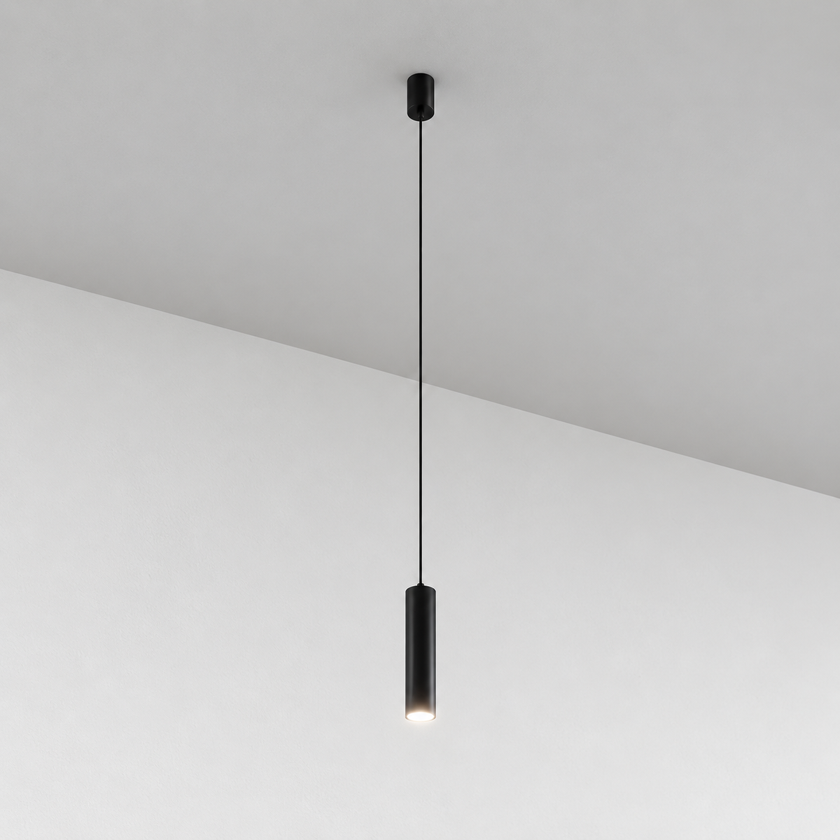 Світильник підвісний чорний H - 20 cm / H - 35 cm Led 3W 3000K / 4000K Black Tube 261025-100009051