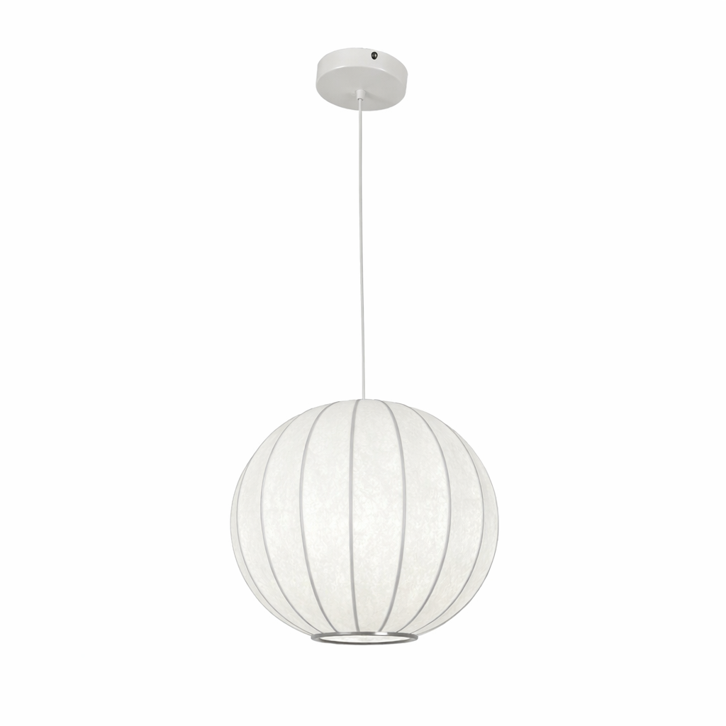 Підвісний світильник білий W-26 cm H-22 cm E27 Lightness Ball 260218-100007466