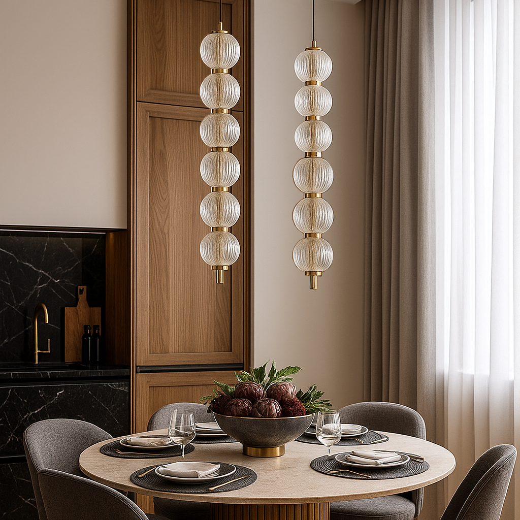 Підвісний світильник золотий з прозорим плафоном H-80 cm Led 52W Clear Colours 250931-100006122