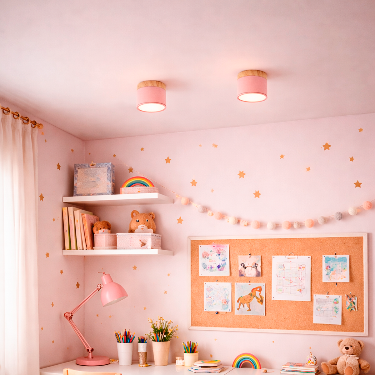 Точковий світильник з деревом Color wood D-8,5 cm H-10 cm 230550-100002090