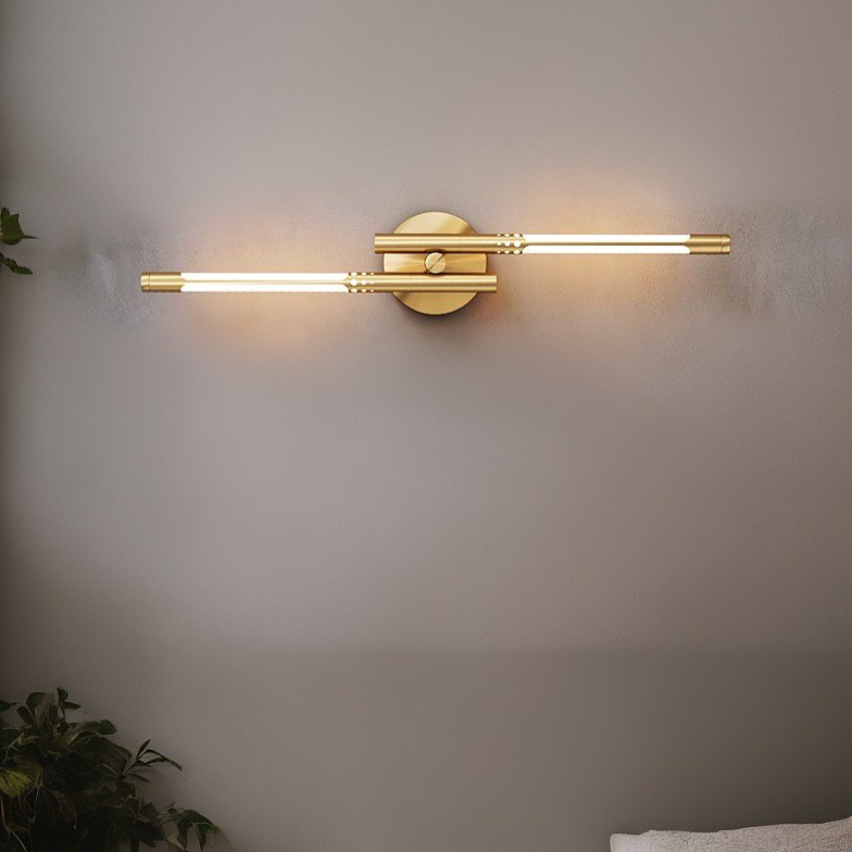 Настінний світильник золотий H-62 cm Led 16W 4000K Gold Two lines 241118-100003944