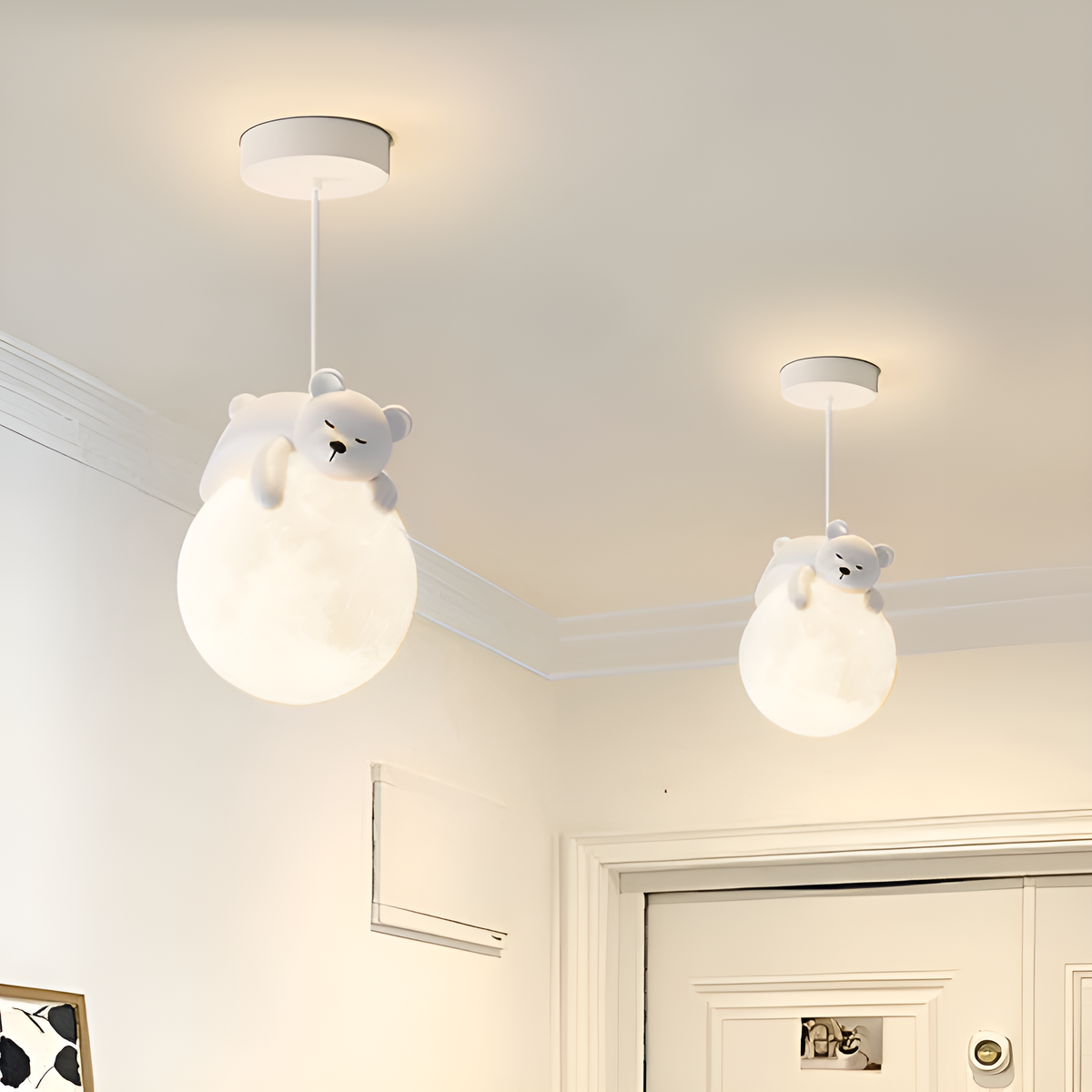 Підвісний світильник з тваринками Pet Bear E27 White 250431-100004393